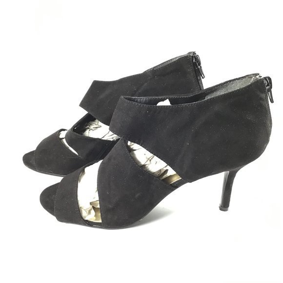 Nine West Open Toe Bootie Black Size 9 - Picture 2 of 13